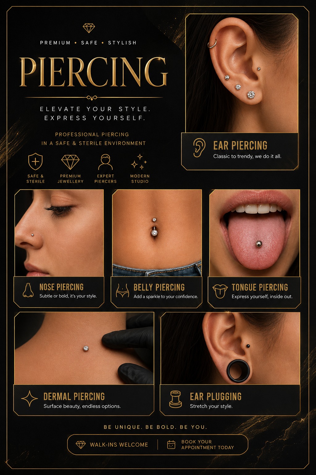 Professional and Hygienic Piercing Services